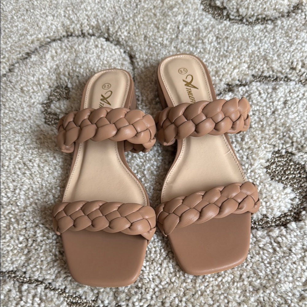 Women's Tan Braided Sandals